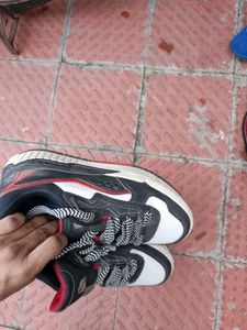 Men's Black and White Sneakers