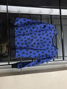 Blue Star Print Sweatshirt