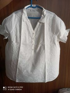 White Embroidered top