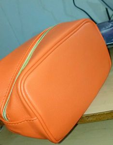 colorbar Orange Cosmetic Pouch with Star Charm