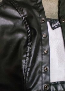 Black Faux Leather Halter Top