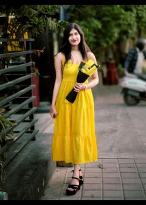 Tiered Yellow Maxi Sundress