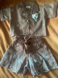 floral shirt and bottoms