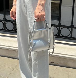 Chic Silver Mini Handbag