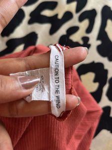 Ribbed Button-Up Top