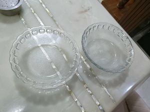 Clear Glass Apple Bowl set of 2 pc