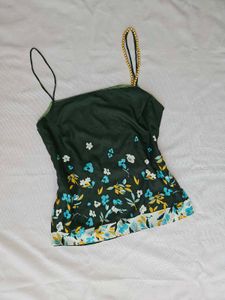 Y2K top with beaded strap