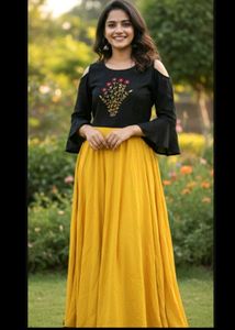 Stunning Yellow Ethnic Gown