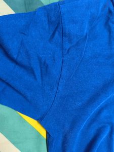 Blue Long Sleeve T-Shirt Casual Tee