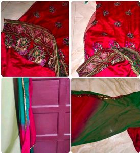 Red Embroidered Salwar Kameez
