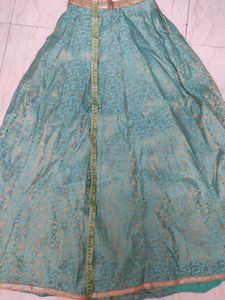 Stunning Teal Brocade Skirt