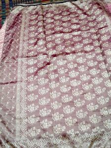 Elegant Pink Floral Saree