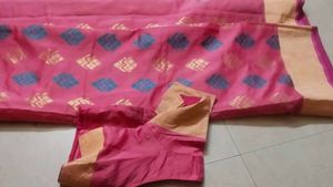 Beautiful Pink Saree with Blouse