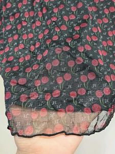Sheer Sleeve Printed Tunic Top