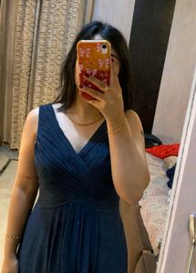 Elegant Navy Blue Maxi Dress