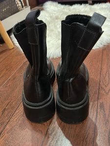 Black Chunky Platform Chelsea Boots