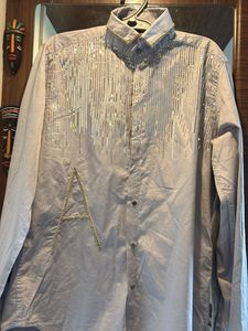 Embellished Button-Down Shirt