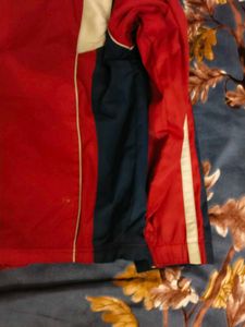 Men's Red &amp; Navy Colorblock Jacket