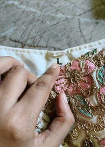 new Elegant Teal Embroidered Three piece set