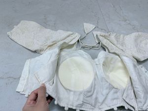 Unused off White sequins Blouse