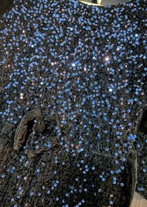Sparkling Blue Sequin Ethnic Gown