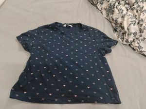Navy Blue Polka Dot T-Shirt