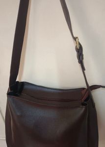 Chic Brown Leather Hobo Bag