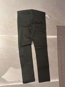 Olive Green Slim Fit Pants