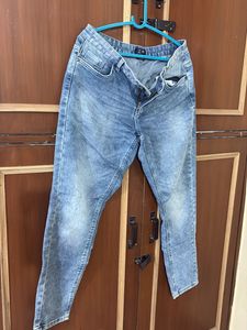 Blue Washed Denim Jeans