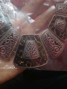 Statement Boho Lepord Print stone Necklace