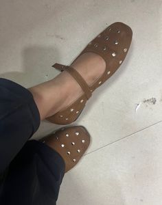 Brown Mary Jane Flats