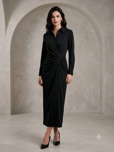 Black Bodycon shirt dress