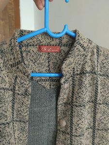 Women's Checkered Cardigan