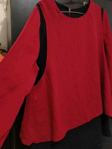 Chic Red &amp; Black Top