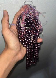 Purple metallic beads