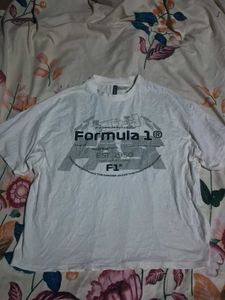 Formula 1 White Graphic T-Shirt