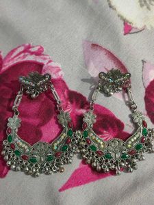 elegant oxidised ethenic earrings