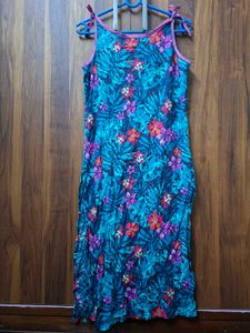 Blue Tropical Print kurti  Dress