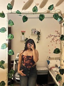 Boho Print Corset Top