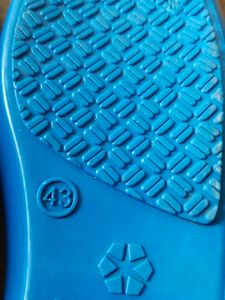 Bright Blue rubber Slip-on Shoes (43)