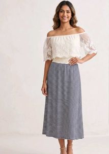 Lace Off-Shoulder Crop dress
