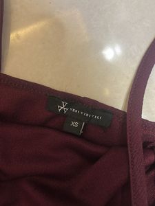 Women's Burgundy Spaghetti Strap Dress