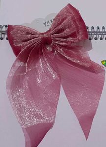 Elegant Burgundy Hair Bow