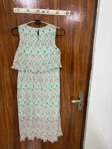 Floral Pleated Midi Dress