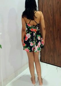 Stylish beach style Floral Print Playsuit