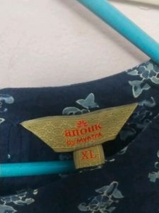 Navy Blue Short Kurti