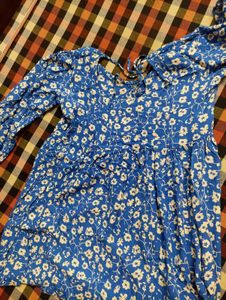 Blue Floral Mini Dress