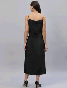 Elegant women black colour dress