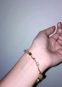 Elegant Floral Stone Bracelet