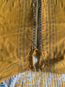 Yellow printed Kurta